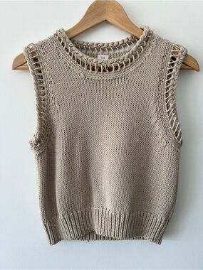 Club Monaco Openwork Knit Tank Top